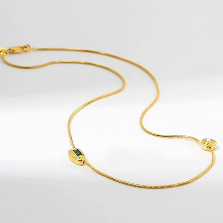 Mihmily Brand - Vintage French Gemstone Necklace, Gold Fashion, Elegant and High-end Style, Bring Good Luck