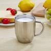 304 Stainless Steel Double?Layer Coffee Cup Thickening Handle Cup 350Ml For Office