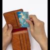 Men’s Short Zipper Wallet PU Leather Dollar Pattern Embossed Bifold Wallet Coin Pocket Card Holder Small Wallet