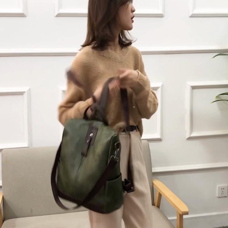 Women's Anti-Theft Backpack Multi-Function Dual-Purpose Shoulder Bag