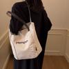 Letter Print Tote Bag Women's Large Capacity Shoulder Bag Student Class Bag