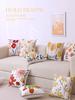 1pc Towel Embroidery Flower Pillow Cases Simple Home Living Room Sofa Decoration Cushion Cover Bay Window Without Pillow Core