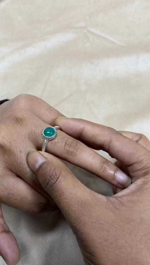 Green Onyx, Handmade Ring, 925 Sterling Silver, Gifts For Her, Gemstone Jewelry
