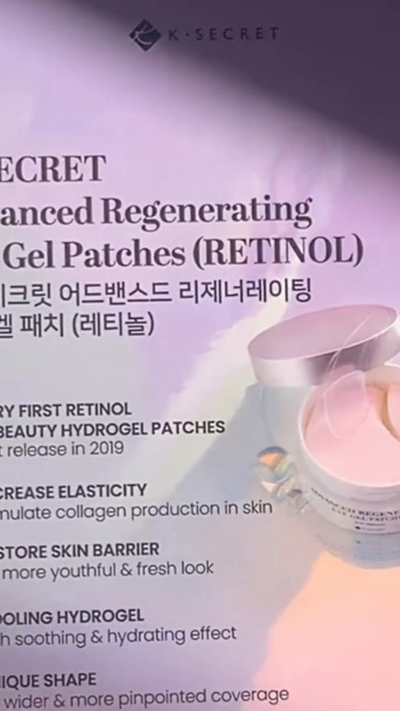 K-Secret Advanced Regenerating Eye Gel Patches (RETINOL) 60ea 105ml