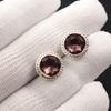 Rhodolite Gemstone 925 Sterling Silver Jewelry Handmade Stylish Earrings 0.53" EE-147-12