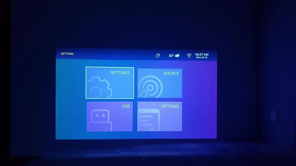 Vivicine K6 Native 1080P Android 9.0 Smart Projector, 600 ANSI Lumens, 4-Point Electric Keystone, Max 200 Inch Home Theater Projector