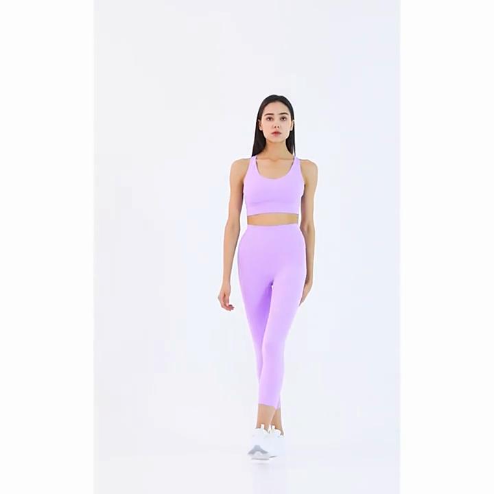 Women's Comfortable Yoga Sports Bra Shockproof Vest with Buckle Beauty Back Fitness Bra Yoga Top