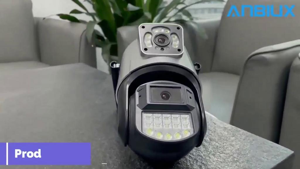8MP 4K Wifi IP Camera Outdoor 4X Zoom Dual Lens Dual Screens PTZ Camera Ai Auto Tracking CCTV Surveillance Video Camera ICSEE