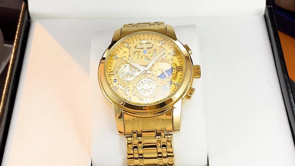 2023 OLEVS New Brand Watch Quartz Watch Multi-function Chronograph Men's Watch Men
