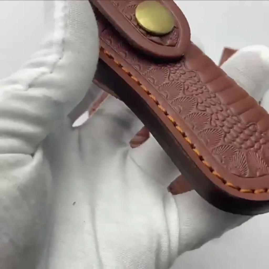 Large Size Top grain Cowhide Scabbard  Folding Knife Sleeve Holder Universal Knife Cover  Camping Knife Holsters
