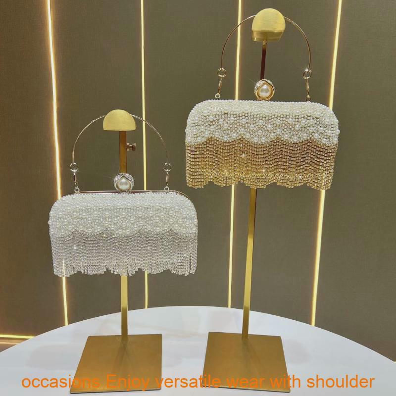 Water Diamond Clutch Bag With Chain Strap For Wedding And Evening Events