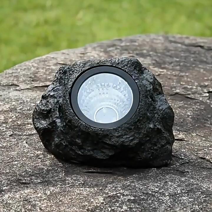 Solar Powered Light Simulation Stone Lights Spotlight Decoration Cold White / Warm IP65 Waterproof for Outdoor Garden Lawn Lamps