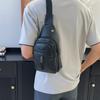 Chest Bag Vintage Soft Leather Crossbody Bag Men's Business Shoulder Bag