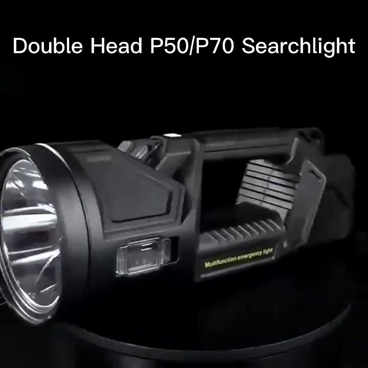 Solar XHP70 LED Flashlight Rechargeable Searchlight Outdoor Work Light Camping Lamp Night Fishing Light Emergency Lamp
