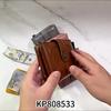 Women Short Hollow-Out Wallet Vintage PU Leather Multi Card Holder Zipper Coin Purse Small Lady 3 Fold Clutch Wallet