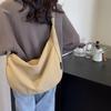 Large Capacity Crescent Underarm Bag Solid Color Oxford Shoulder Bag