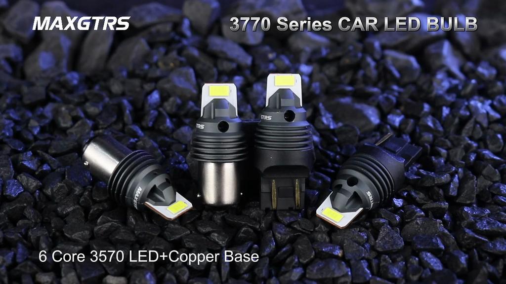 MAXGTRS 2Pcs 1156 P21W 1157 T20 LED 7440 W21W Reverse 7443 WY21W W21/5W Parking Lamps Daytime Running Light 3570 Chip Canbus