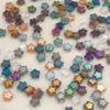 10Pcs Pentagram Crystal Glass Beads Coated Colored Loose Spacer Beads for DIY Necklace Bracelet Jewelry Making