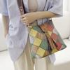 Women's Contrast Color Crossbody Bag Large Capacity Bucket Bag Mother Bag