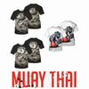 3D-trykk T-skjorter Muay Thai Kickboksing MMA Unisex Menn Kvinner Mote Streetwear Rund hals Kort ermet Barn Gutter T-skjorter Topper Boksing Bulldog