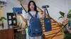 Four-Piece Backpack Set Student Schoolbag Women's Solid Color Backpack