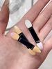 2 pcs Nail Stamping Silicone Stick Mirror Brush Aurora Glitter Powder Multi-Function Brush Washable Nail Art Tools
