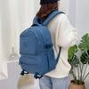 Solid Color Backpack Lightweight Nylon Bag Unisex Travel Backpack Student Schoolbag