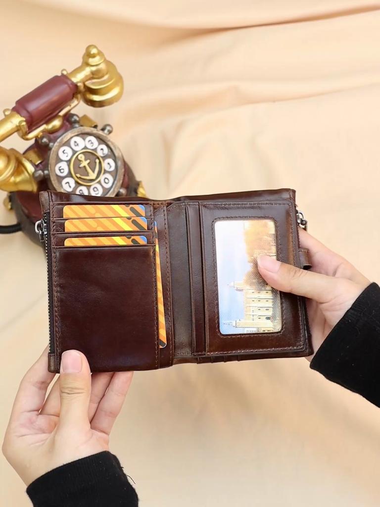 Humerpaul Women Wallet - RFID Anti-theft RFID Chip Dual-Sided Foldable Large Capacity Multi-Card Slot Short Wallet