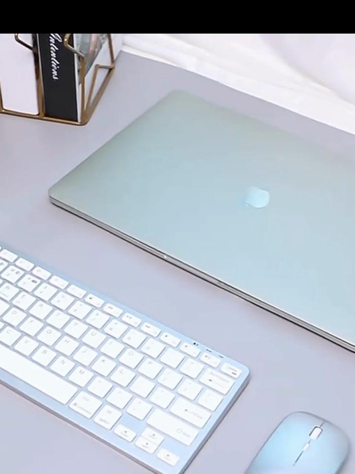 Wireless Mouse And Keyboard Combo for Mac Computers, Office Laptop Rechargeable Wireless Bluetooth Keyboard, White and Silver