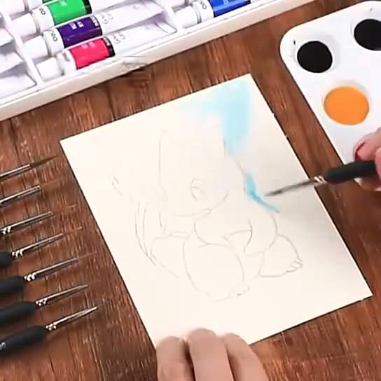 Fijne penselenset van wolvenhaar voor acryl, olie, aquarel, gouache en Chinese schilderkunst