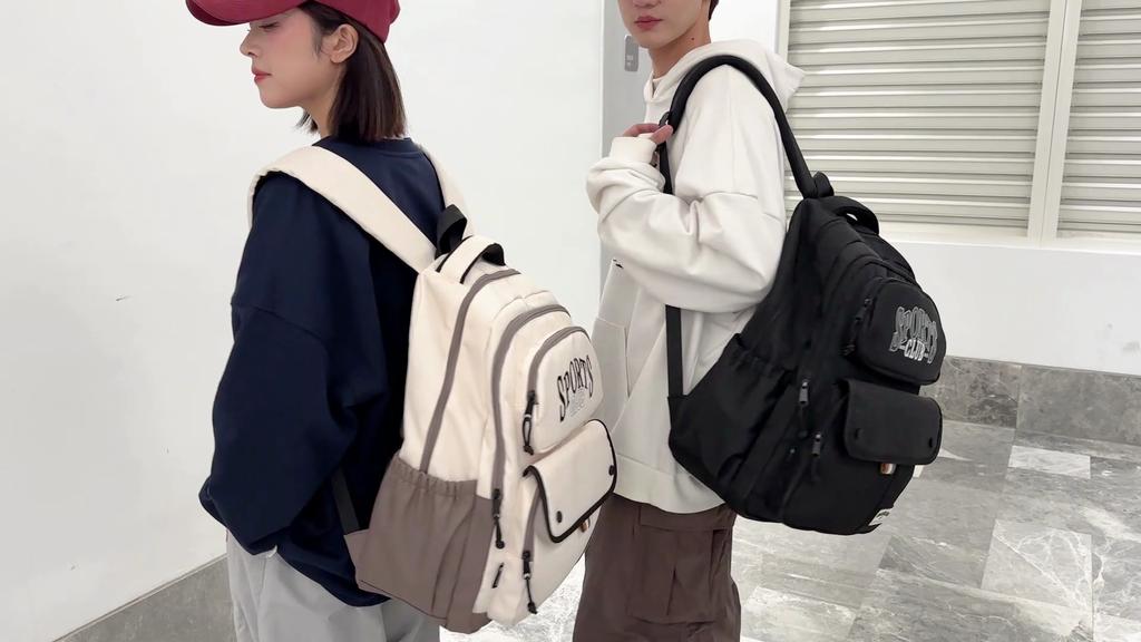 Sports Backpack Large Capacity Multifunctional Wear-resistant Water-repellent Student Travel Schoolbag
