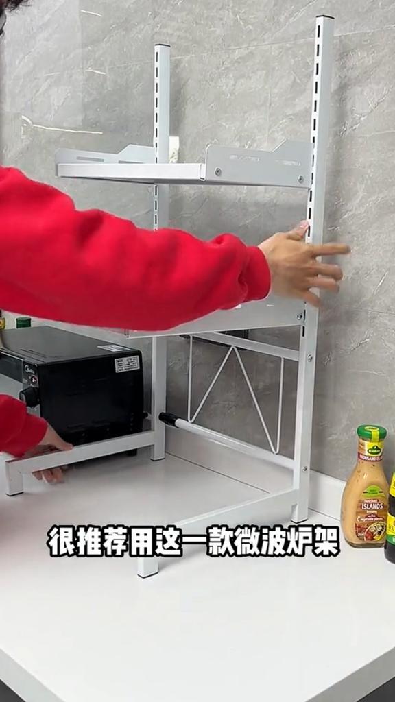 Solerconm Étagère De Rangement Au-Dessus Réfrigérateur 2 Niveaux Métal Réglable - Pour Mini Frigo Micro-Ondes Cuisine