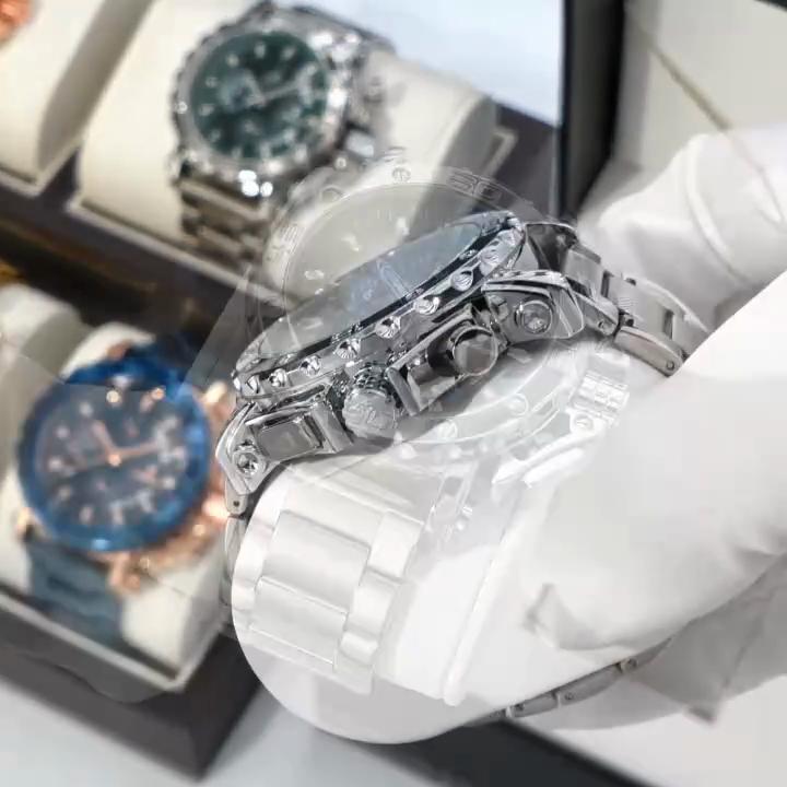 Stainless Steel Watch for Men with Large Dial Quartz Men Watches Fashionable Luxury Business Watches for Men Watches