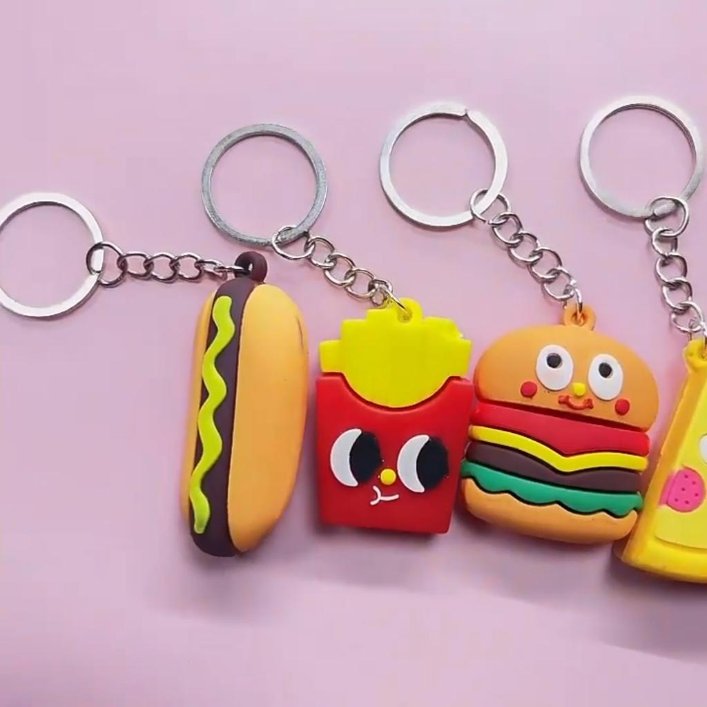 Portachiavi per auto chic Simulazione alimentare PVC Colla morbida Carino