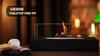 Firepit with Dual Glass Panels Desktop Indoor Outdoor Backyard Balcony Portable Patio Rectangle Fireplace Heavy Duty Stove Warmer Decoration