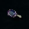 CERTIFIED Natural Purple Sapphire 26.2 Ct 925 Sterling Silver Oval Pendant