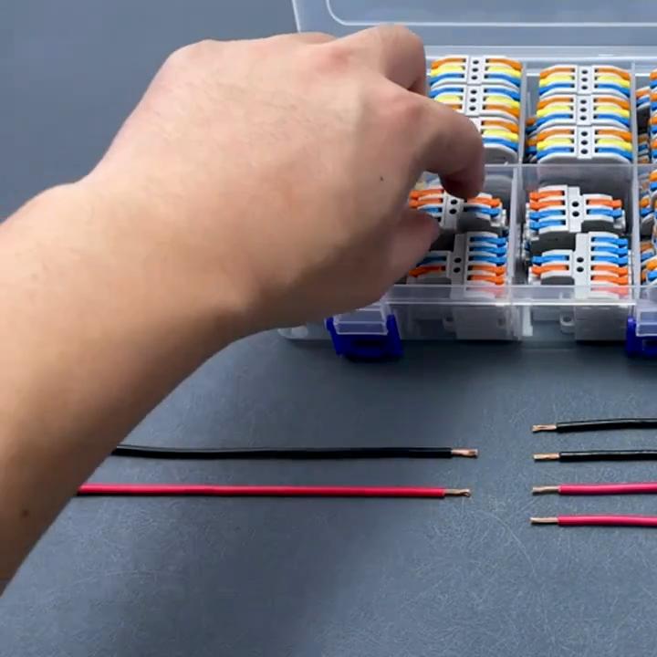 Bornes De Connexion, CESFONJER SPL-42 10 Pcs Connecteur Electrique Rapide, écrou De Fil De Levier, Connecteur De Fil Compact (2 In 4 Out