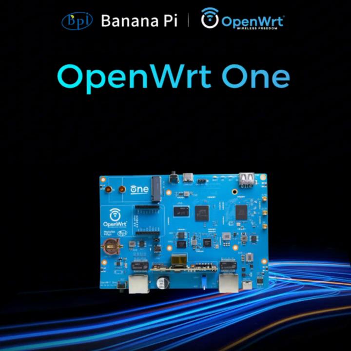 Banana Pi OpenWrt One MediaTek MT7981B 1GB DDR4 2.5GbE RJ45 och Gigabit Ethernet RJ45 256 MiB SPI NAND Smart Router med öppen källkod