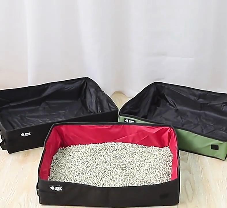 Portable Folding Travel Pet Litter Box Dog Toilet Tray Folding Cat Litter Potty Waterproof Outdoor Foldable Cat Litter Box