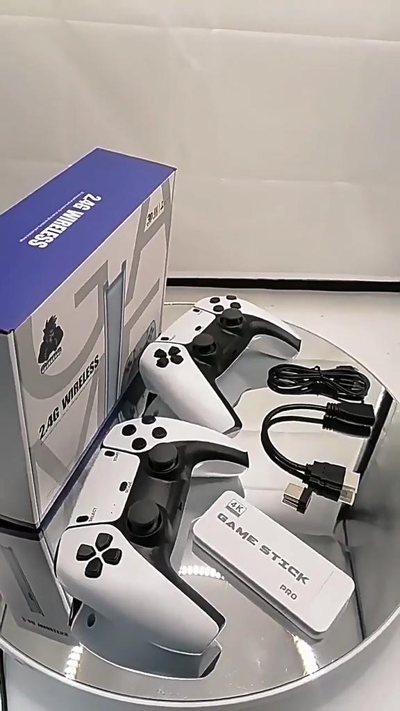 M15 Game Stick Mini TV Handheld-Spielkonsole Kabellose Gamepads Videospiel 64G 20000+ Retro-Spiel HD-Ausgang Zwei-Spieler für PS1 usw.