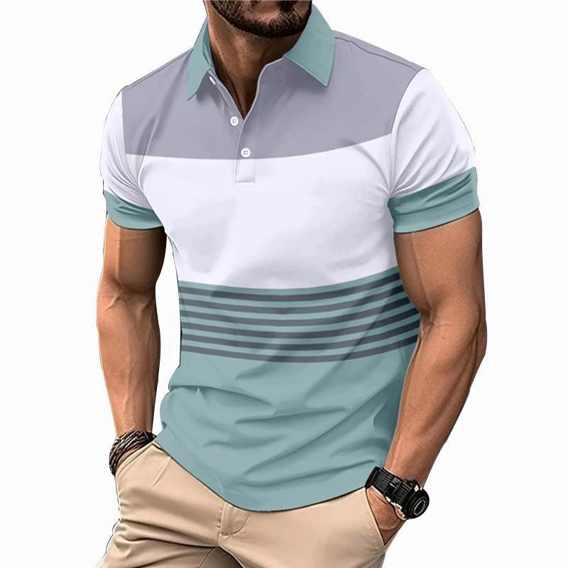 Men Summer Fashion Slim Fit Short Sleeve Polo Shirt .
