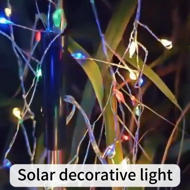 200/100LED Outdoor Solar Feuerwerk Beleuchtung Dekor LED Licht Lichterketten Ramadan Lampe Wasserdichte Lichterketten für Innenhöfe