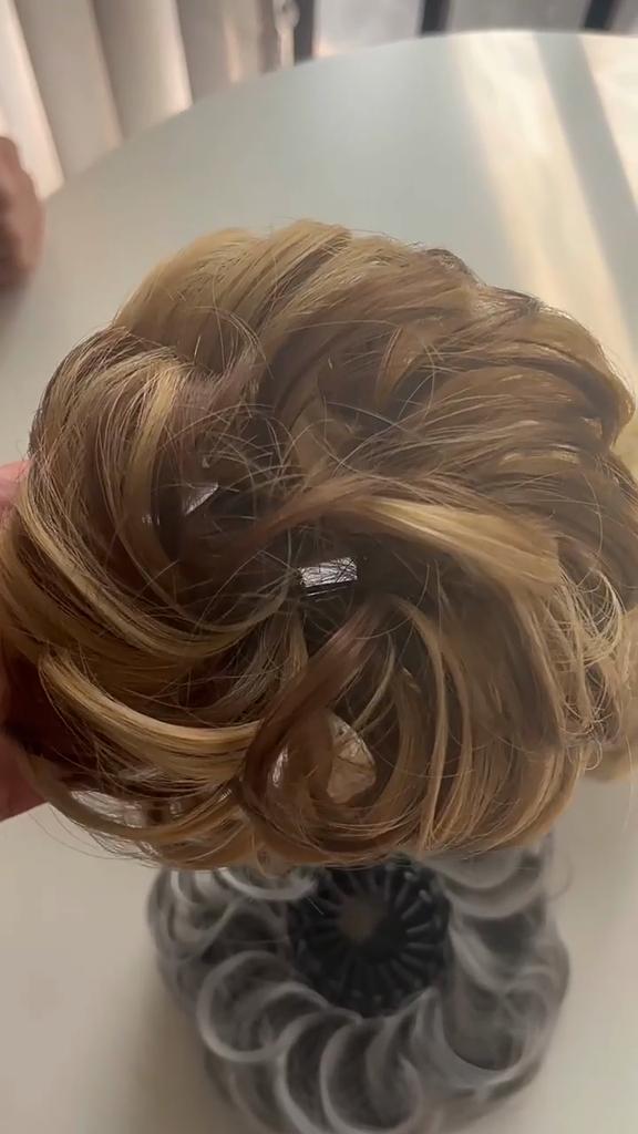 Syntetický rozcuchaný drdol Vlasové příčesky Styl ptačího hnízda pro ženy - Nadýchaný Vlnitý Kudrnatý Chignon Nastavitelný Design