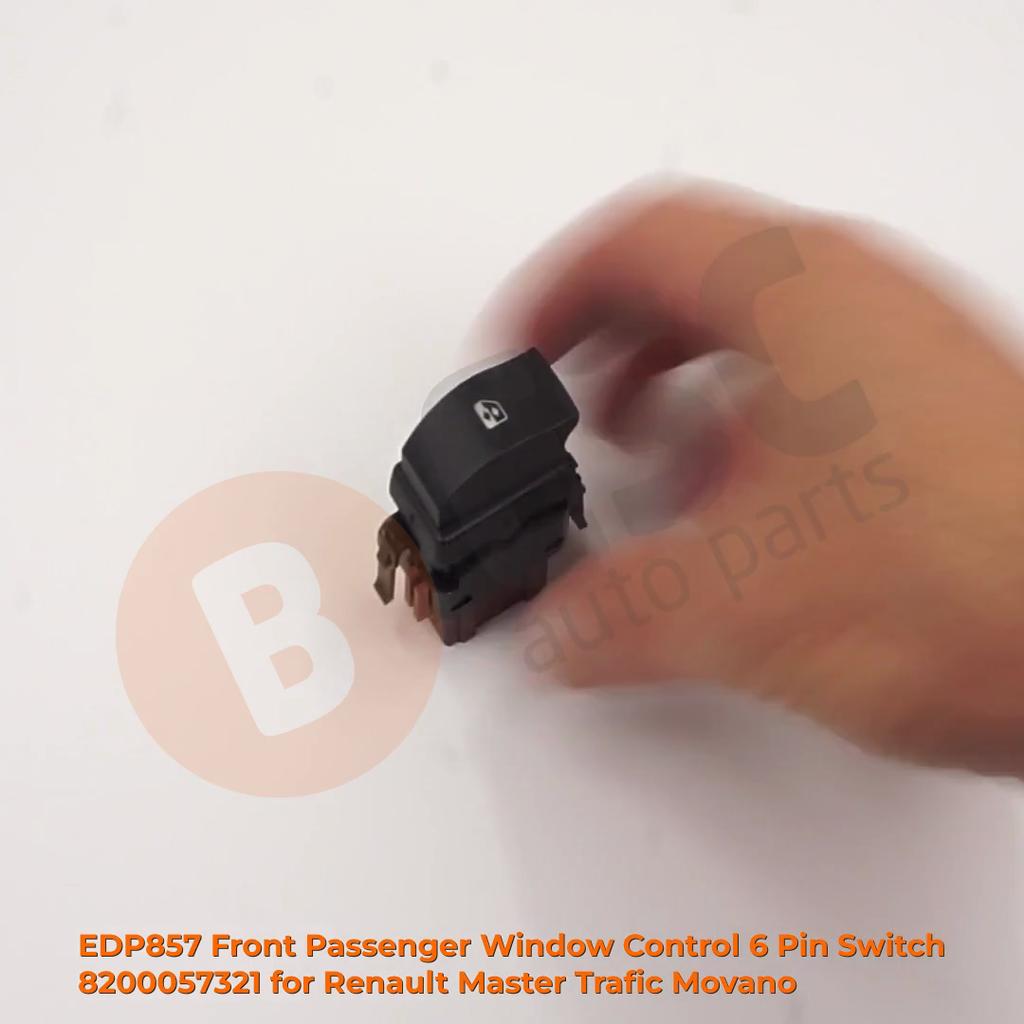 ESC Auto Parts EDP857 Front Passenger Window Control 6-Pin Switch 8200057321 for Renault Master Trafic Movano Ship From Turkey