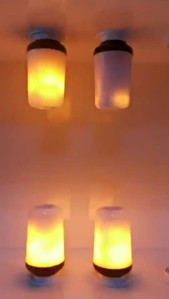 Simulated dynamic camping flame light, gravity-sensing jumping light, Halloween and Christmas decorative stage light