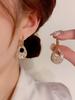 Teardrop Shape Zirconia Dangle Earrings for Women 2025 New Fashion Golden Drop Earring Party Jewelry Wedding Accessories