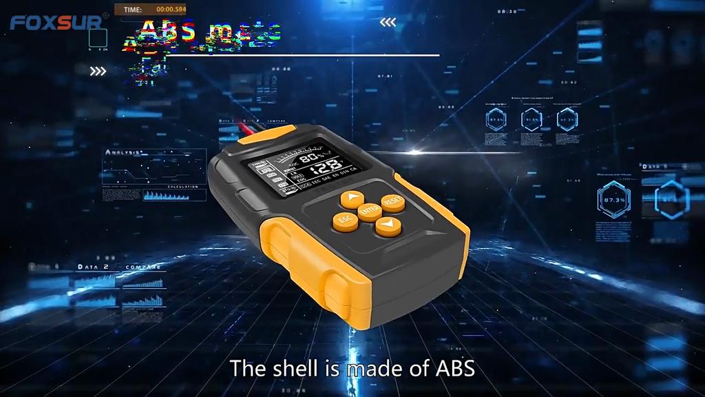 FOXSUR 12V 24V Tester autobaterií 12V/24V analyzátor baterií FBT-200 pro mokré/GEL/SLA/zaplavené/EFB/olověné/AGM