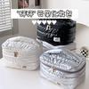 Polyester Makeup Bag With Waterresistant Finish For Travel And Cosmetics Storage
