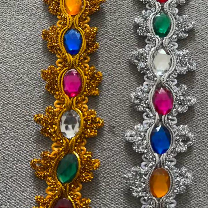 4m/13,12 pés cada pacote de fitas douradas e prateadas, guarnições artesanais artesanais, curvas, centopéia, teias, cortinas, roupas, acessórios de tecido, decoração