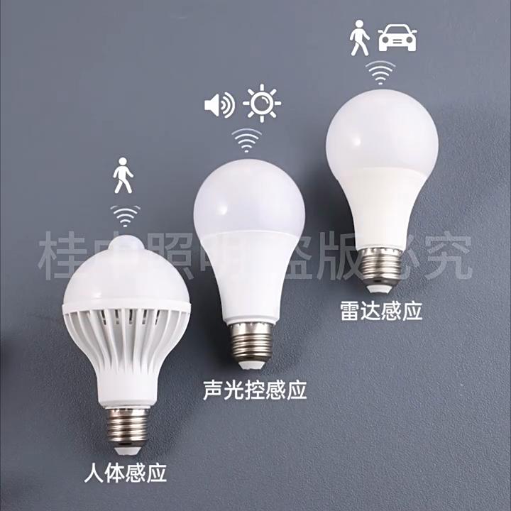 Smart Led Bulb With Motion Sensor For Indoor Night Lighting And Security
